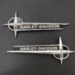 For Harley Vintage Style Gas Fuel Tank Emblems Badges Touring Softail Fatboy - Image 12