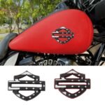 For Harley CVO Custom Metal Tank Emblems Fuel Gas Badge American US Flag matte