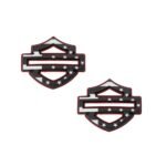 For Harley CVO Custom Metal Tank Emblems Fuel Gas Badge American US Flag matte - Image 7