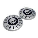 For Harley Willie G Skull CVO Round Fuel Gas Tank Emblems Badges - Image 2