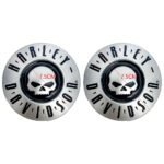 For Harley Willie G Skull CVO Round Fuel Gas Tank Emblems Badges - Image 3