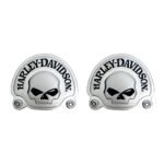 For Harley Davidson Willie G Skull Sissy Bar Medallion Tour Pack Emblem Badge