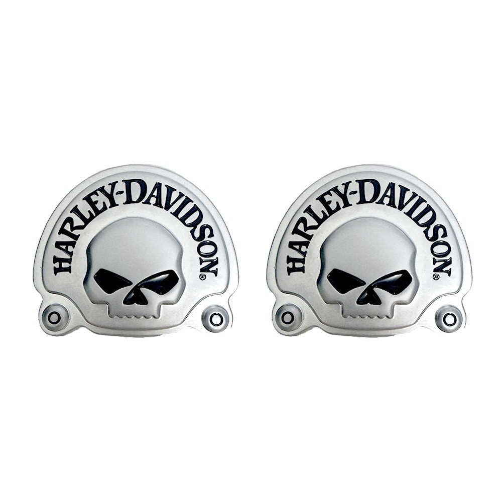 57-78.jpg For Harley Davidson Willie G Skull Sissy Bar Medallion Tour Pack Emblem Badge - Image 1